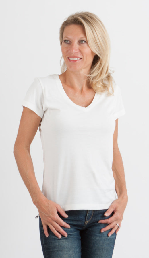 Relaxed Bamboo V-Neck