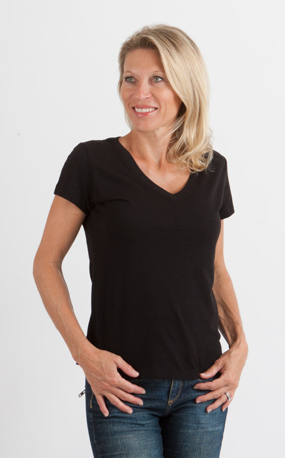 Relaxed Bamboo V-Neck